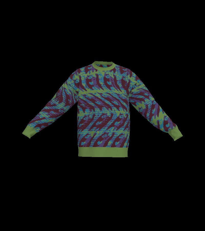 CATLANTA GLITCH #11800 - CREWNECK - XS front
