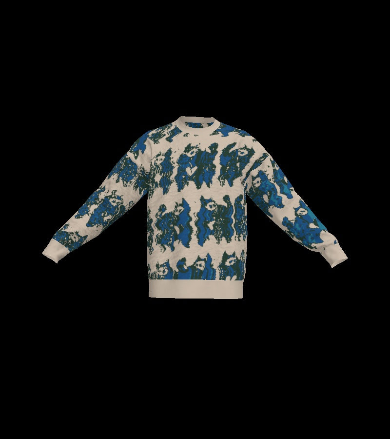 CATLANTA GLITCH #82633 - CREWNECK - S front