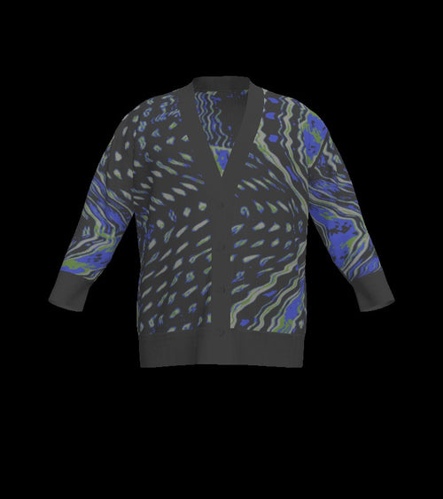 GLITCH OVERSIZED CARDIGAN #80228 (front)